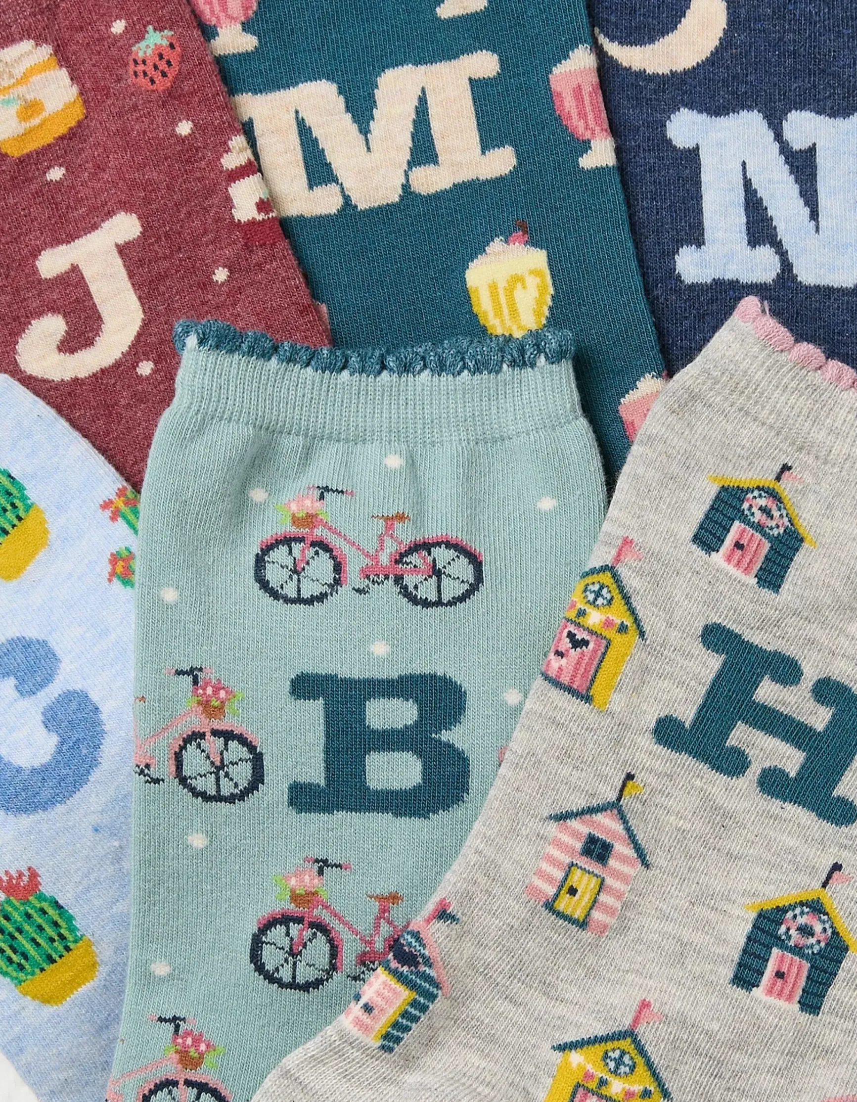 FatFace 1 Pack Alphabet Socks|Women View All