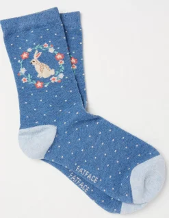 FatFace 1 Pack Bunny Wreath Socks|Women View All