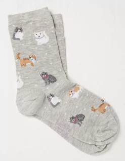 FatFace 1 Pack Cat Socks|Women View All