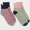 FatFace 2 Pack Colourblock Outdoor Boot Socks|Women View All