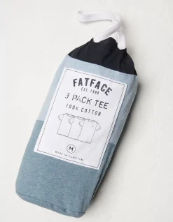 FatFace 3 Pack Cotton T-Shirts|Men T-Shirts