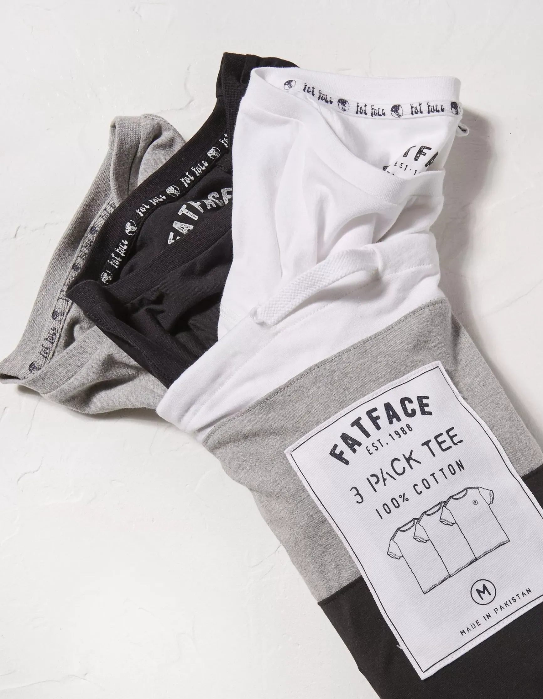 FatFace 3 Pack Cotton T-Shirts|Men T-Shirts