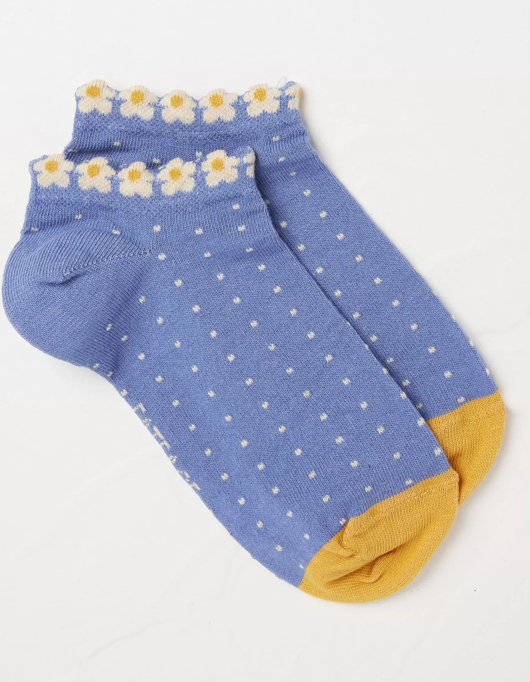 FatFace 1 Pack Daisy Trim Trainer Socks|Women View All