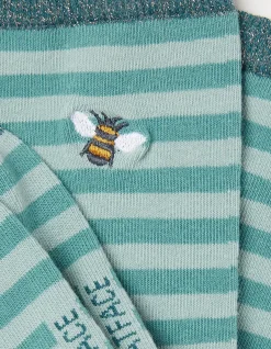 FatFace 1 Pack Embroidered Bee Stripe Socks|Women View All