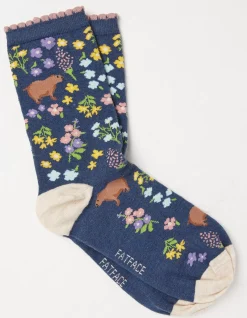 FatFace 1 Pack Floral Capybara Socks|Women View All