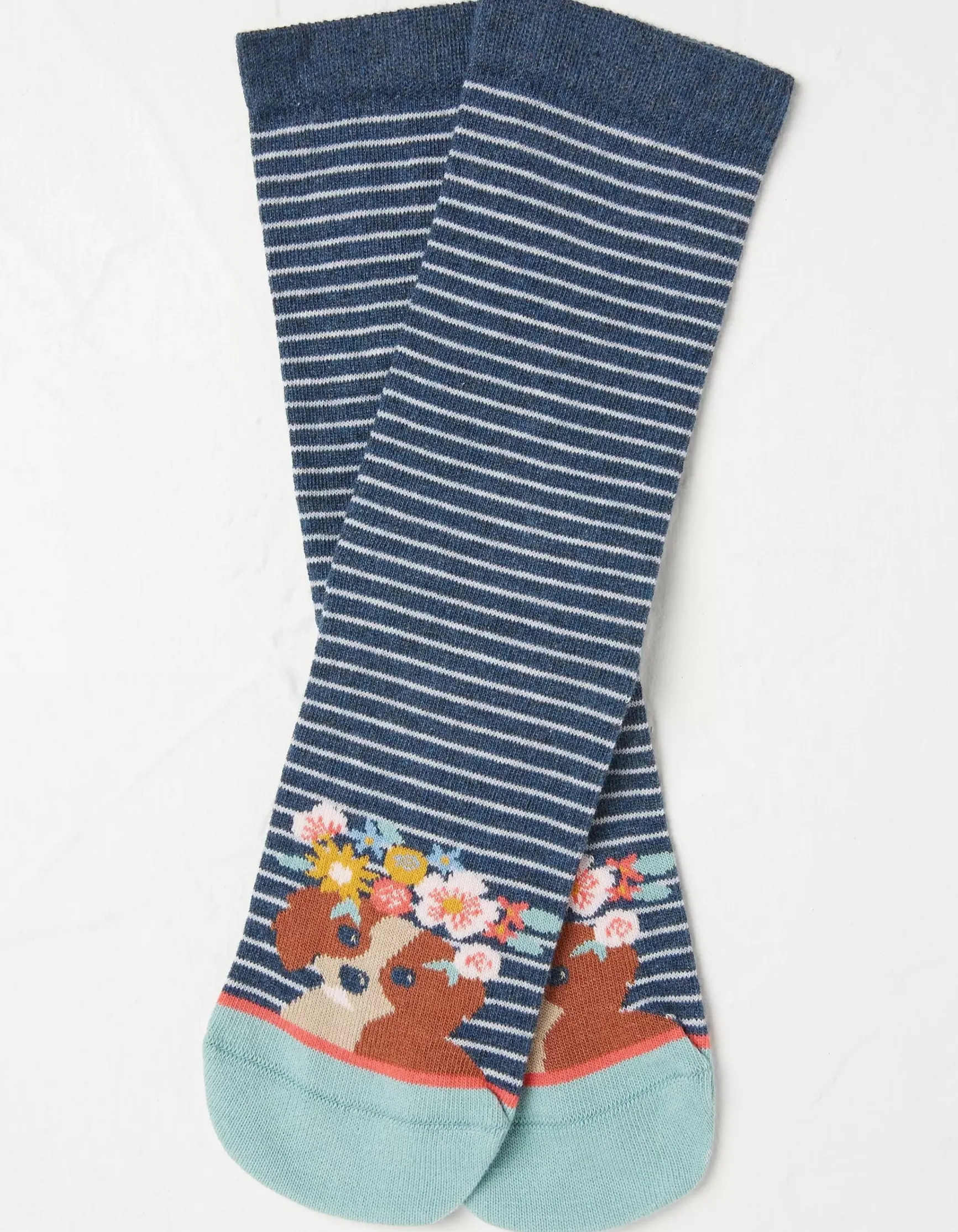 FatFace 1 Pack Floral Dog Stripe Socks|Women View All
