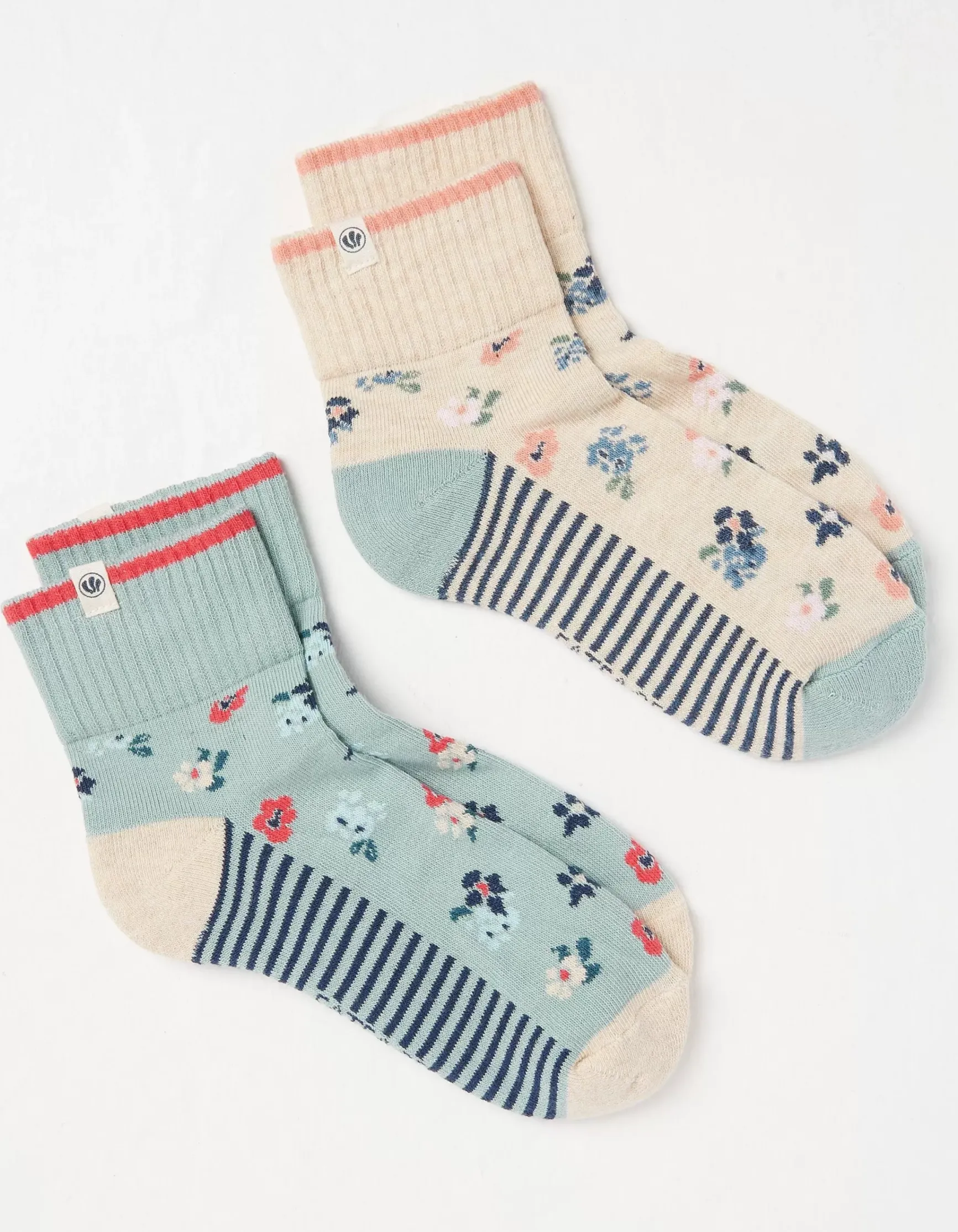FatFace 2 Pack Floral Outdoor Boot Socks|Women View All