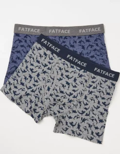 FatFace 2 Pack Killer Whale Boxers|Men View All