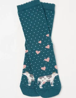 FatFace 1 Pack Kissing Cows Socks|Women View All