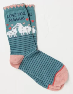 FatFace 1 Pack Love You Ma Socks|Women View All