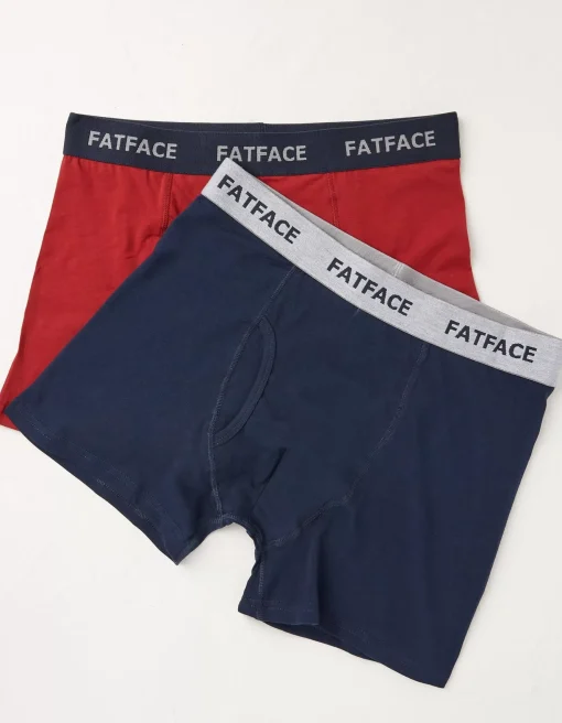 FatFace 2 Pack Plain Boxers|Men View All