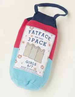 FatFace 3 Pack Rib Jersey Vests|Girls View All