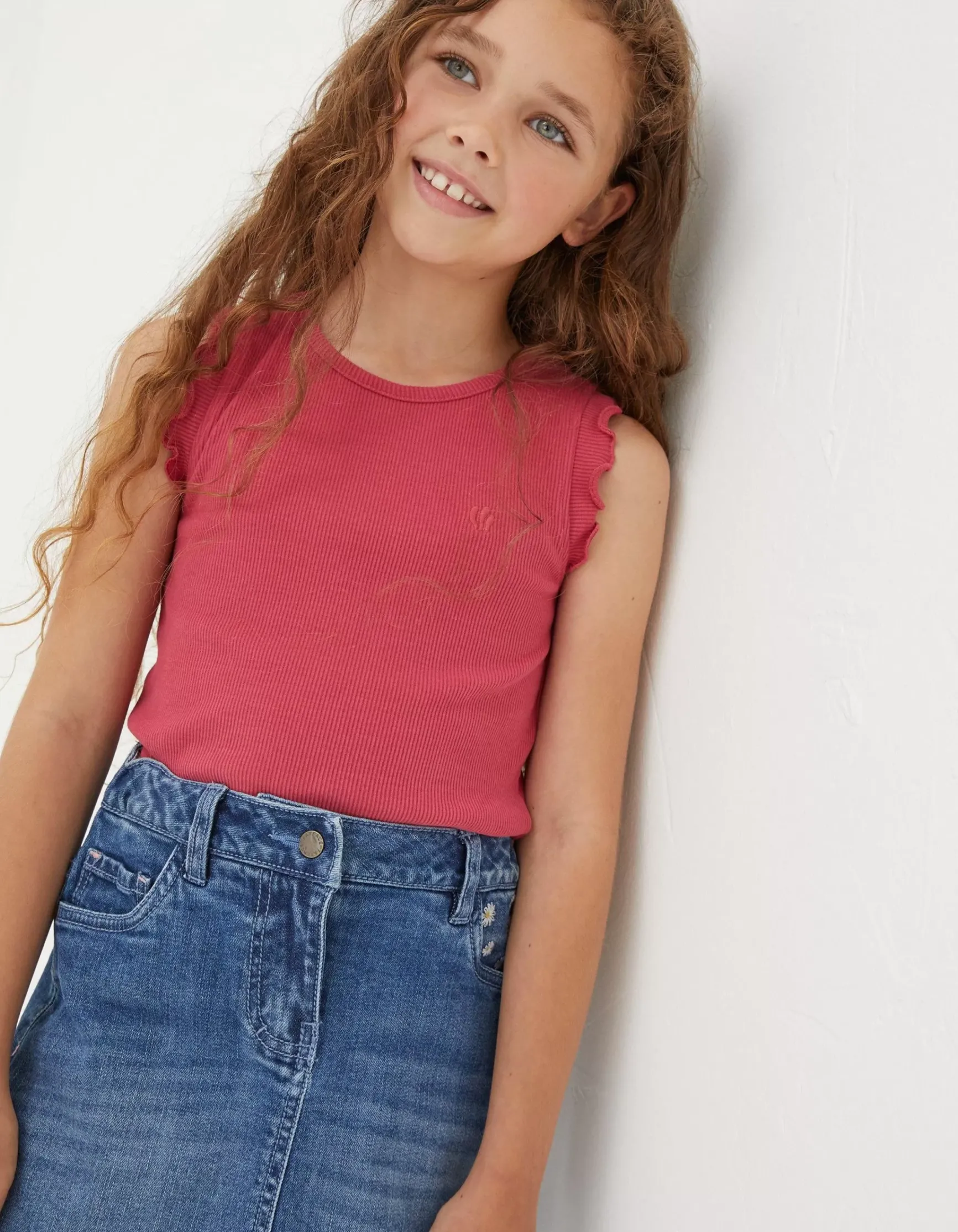 FatFace 3 Pack Rib Jersey Vests|Girls View All