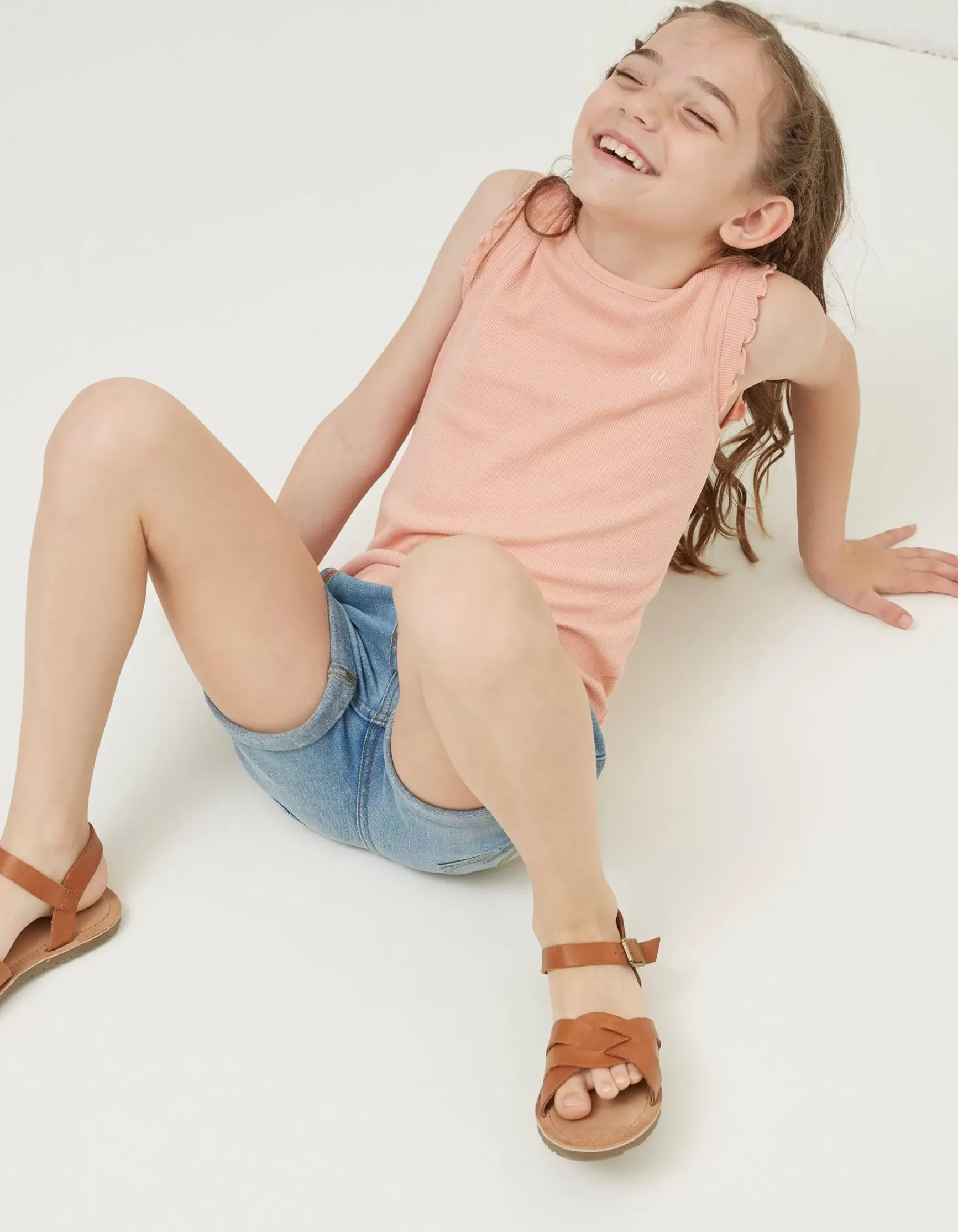 FatFace 3 Pack Rib Jersey Vests|Girls View All