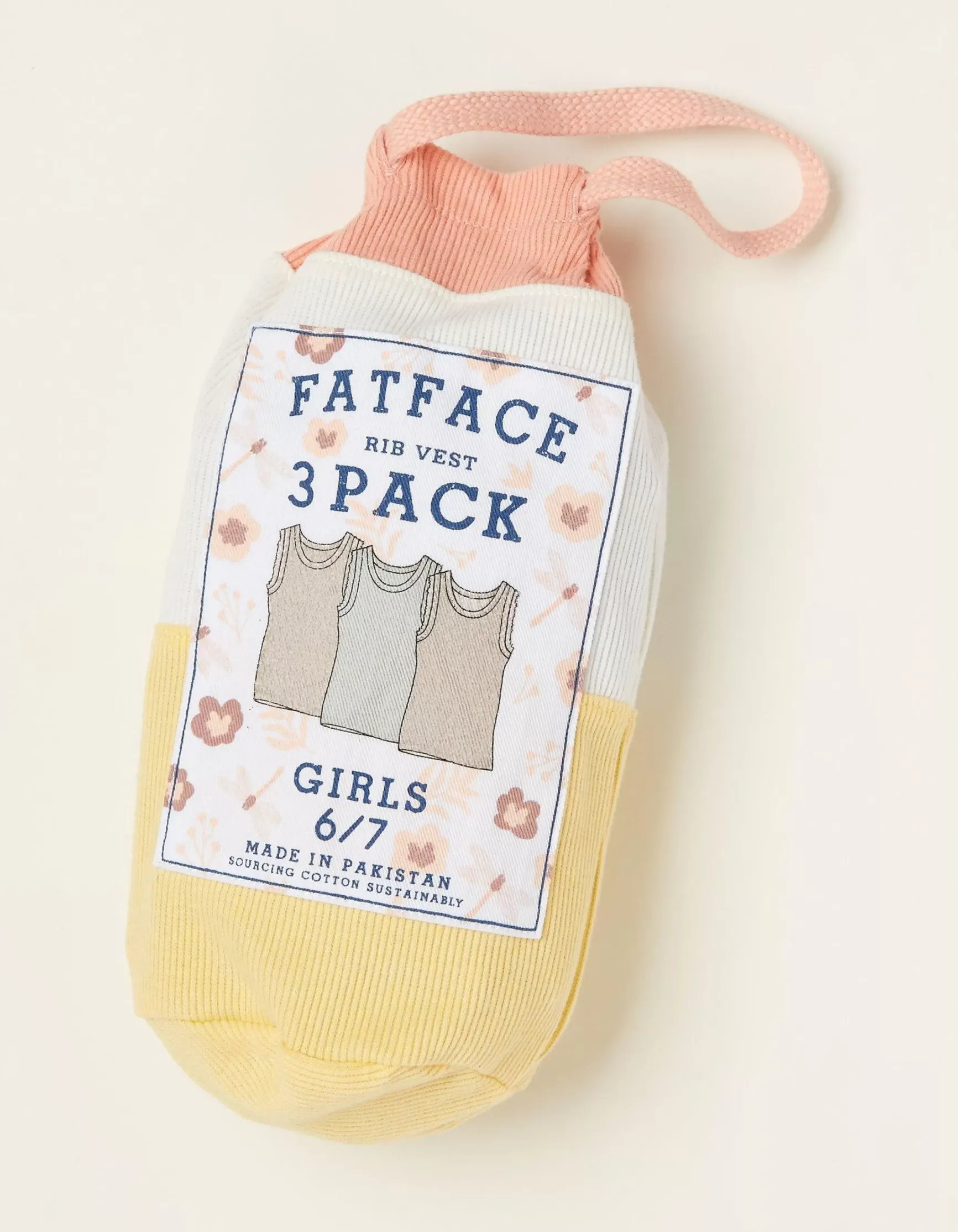FatFace 3 Pack Rib Jersey Vests|Girls View All