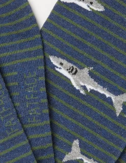 FatFace 1 Pack Shark Stripe Socks|Men View All