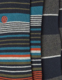 FatFace 2 Pack Thermal Stripe Boot Socks|Men View All