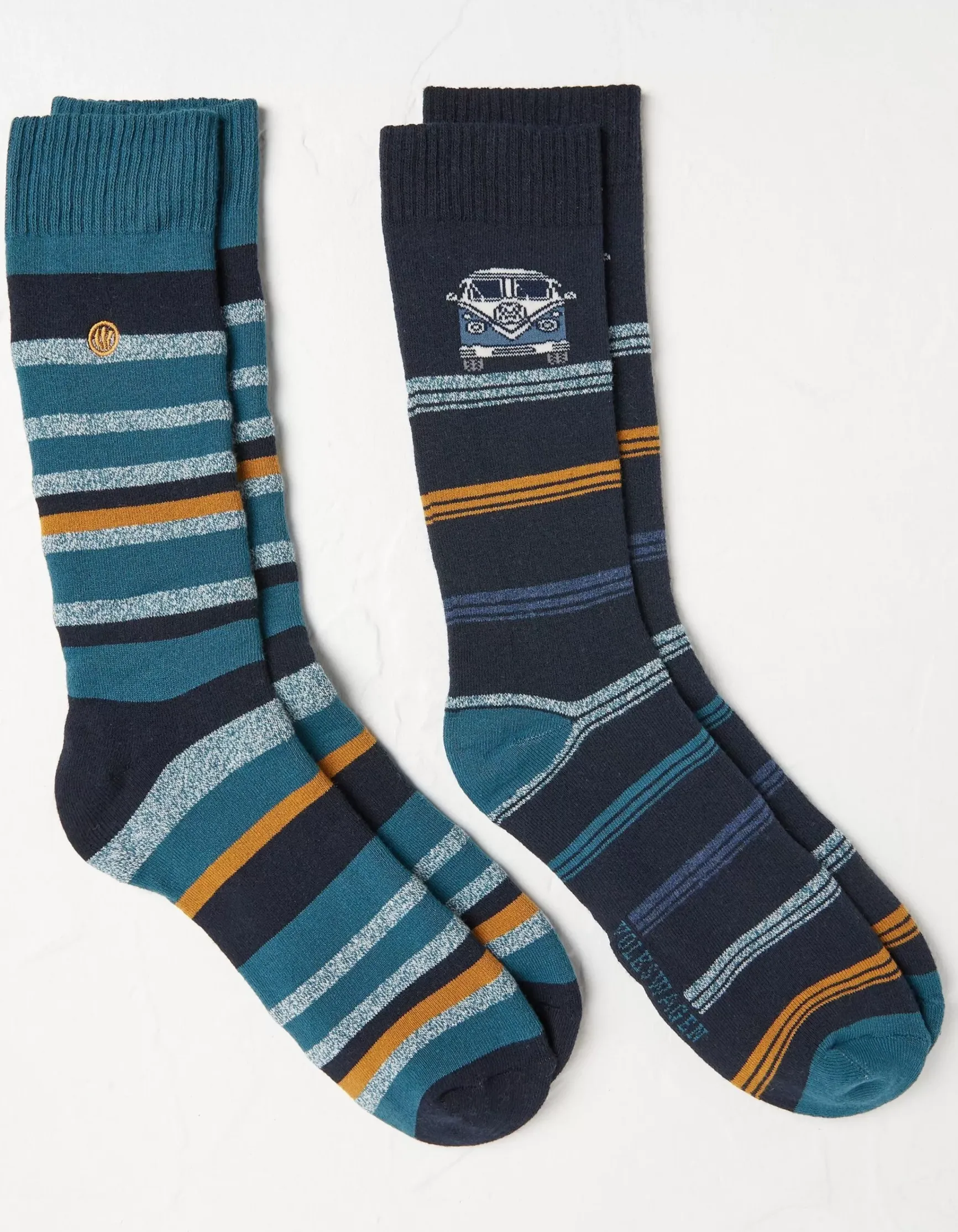 FatFace 2 Pack Vw Camper Thermal Socks|Men View All