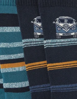 FatFace 2 Pack Vw Camper Thermal Socks|Men View All