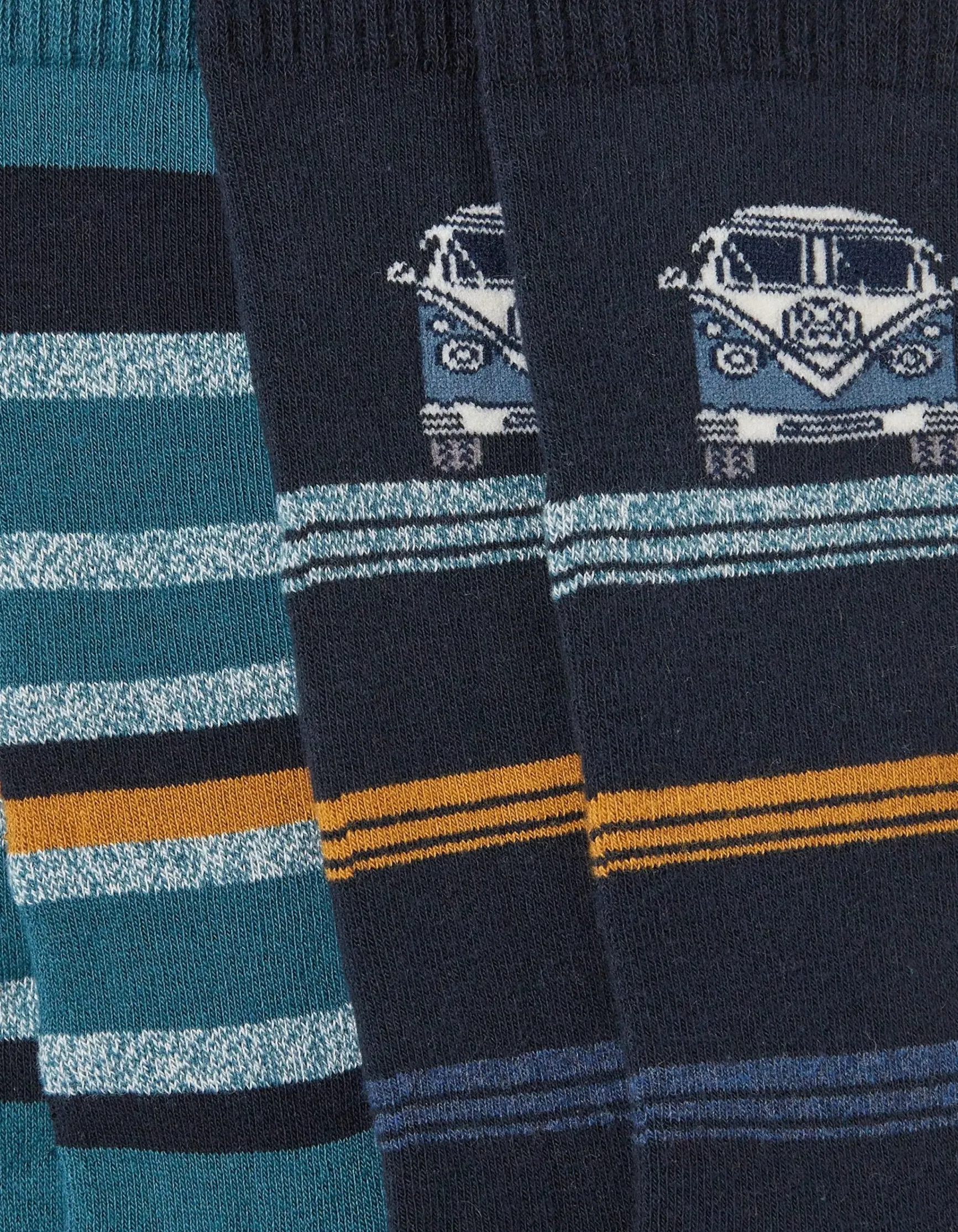 FatFace 2 Pack Vw Camper Thermal Socks|Men View All