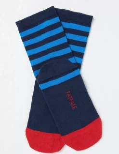 FatFace 1 Pack Wilfred Woolly Mammoth Stripe Socks|Kids View All