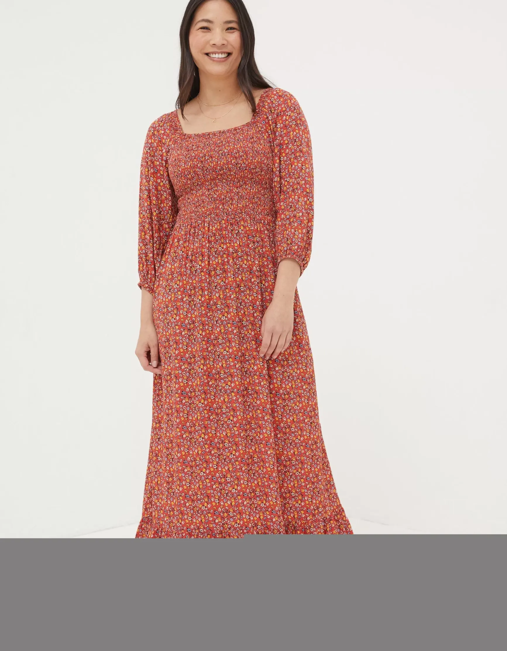 FatFace Adele Gradient Floral Midi Dress|Women View All