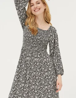FatFace Adele Mono Vines Midi Dress|Women Dresses