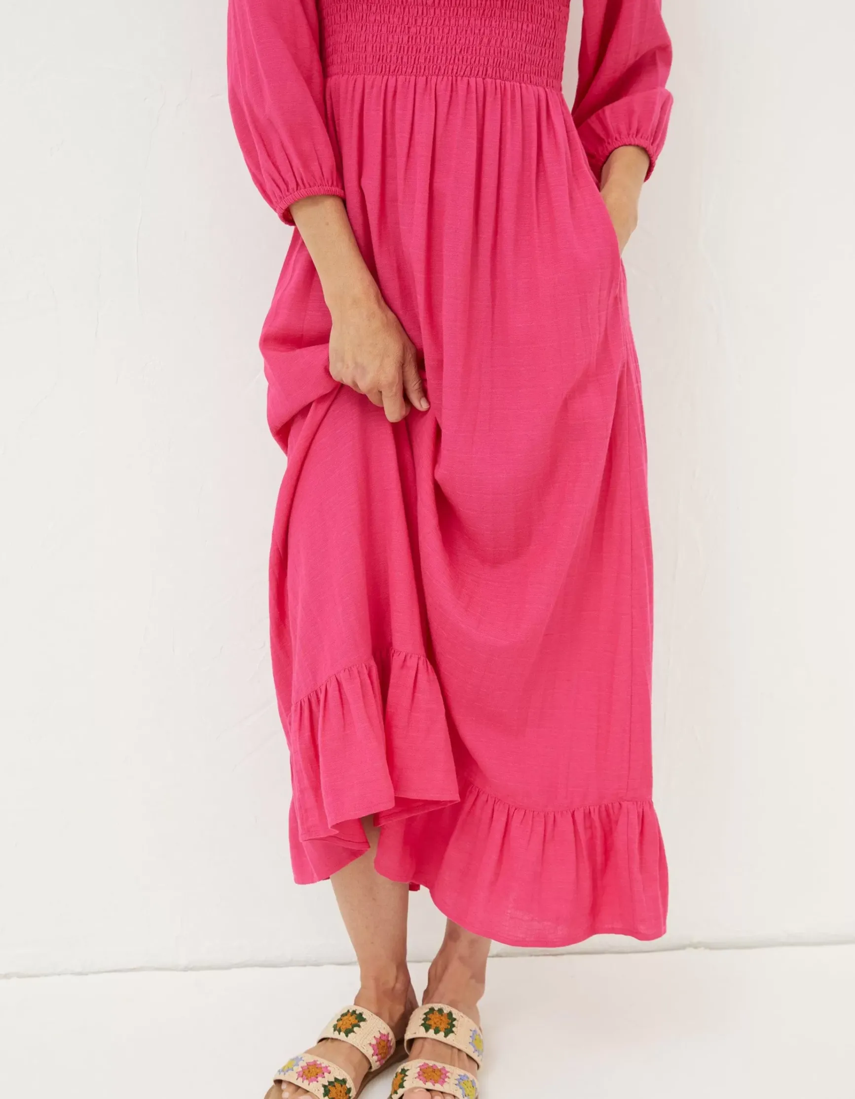 FatFace Adele Shirred Midi Dress|Women Dresses