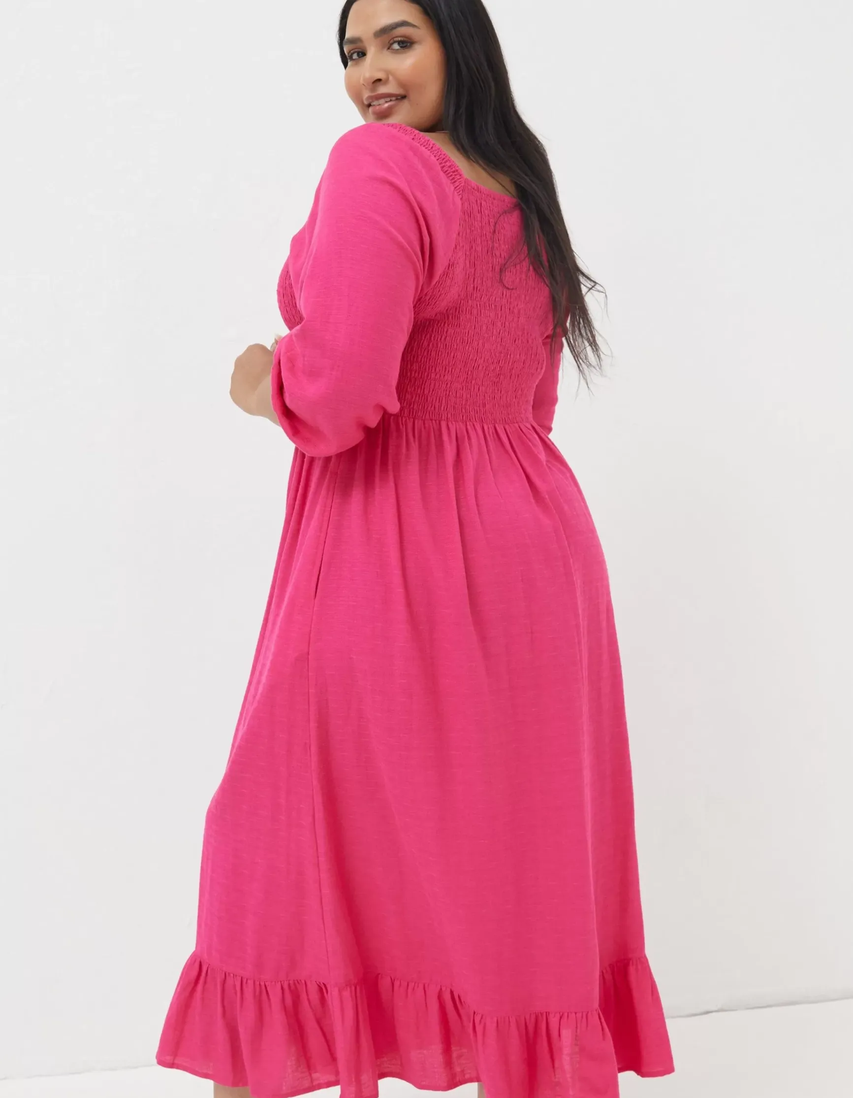 FatFace Adele Shirred Midi Dress|Women Dresses