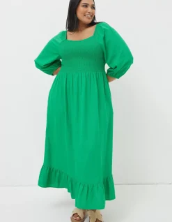 FatFace Adele Shirred Midi Dress|Women Dresses