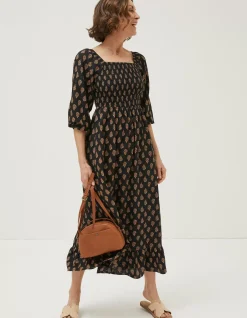 FatFace Adele Woodblock Midi Dress|Women Dresses