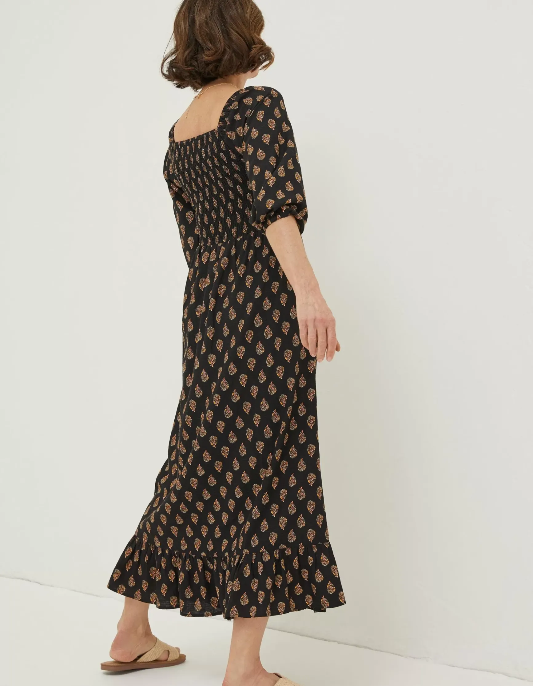 FatFace Adele Woodblock Midi Dress|Women Dresses