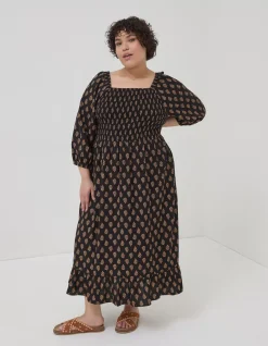 FatFace Adele Woodblock Midi Dress|Women Dresses