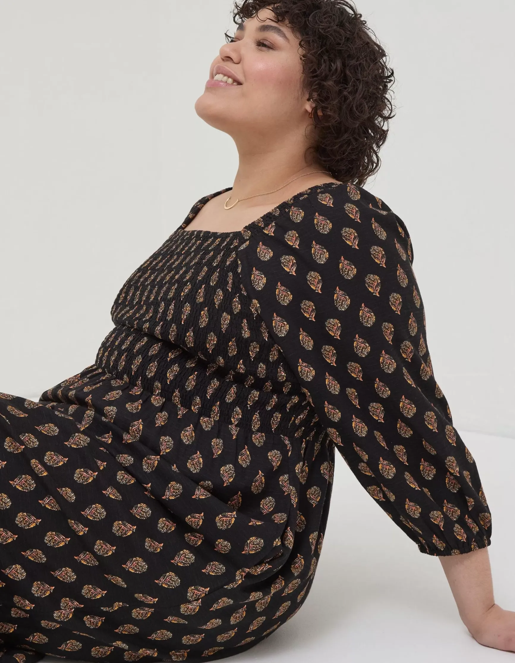 FatFace Adele Woodblock Midi Dress|Women Dresses