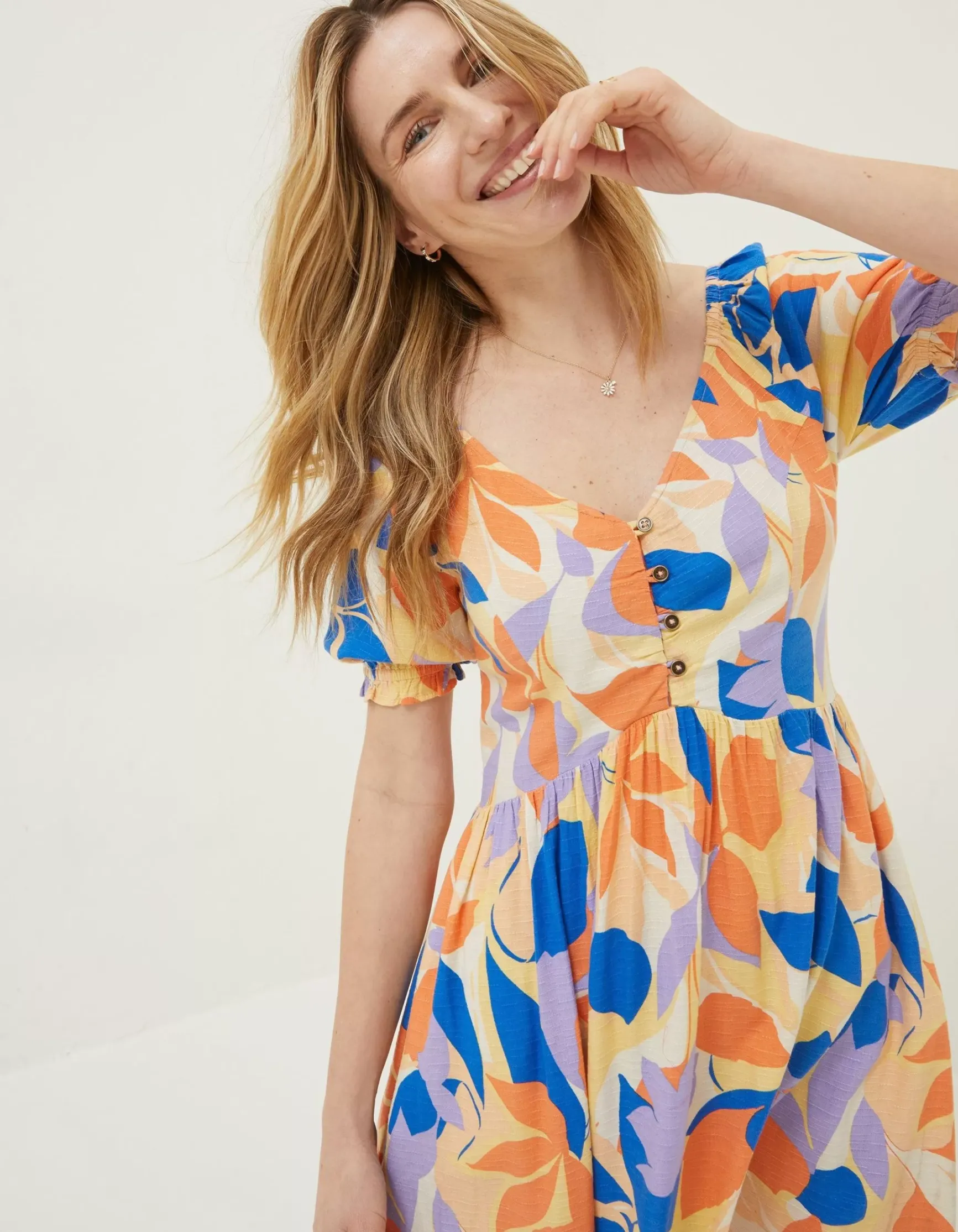 FatFace Aideen Stencil Floral Dress|Women Dresses