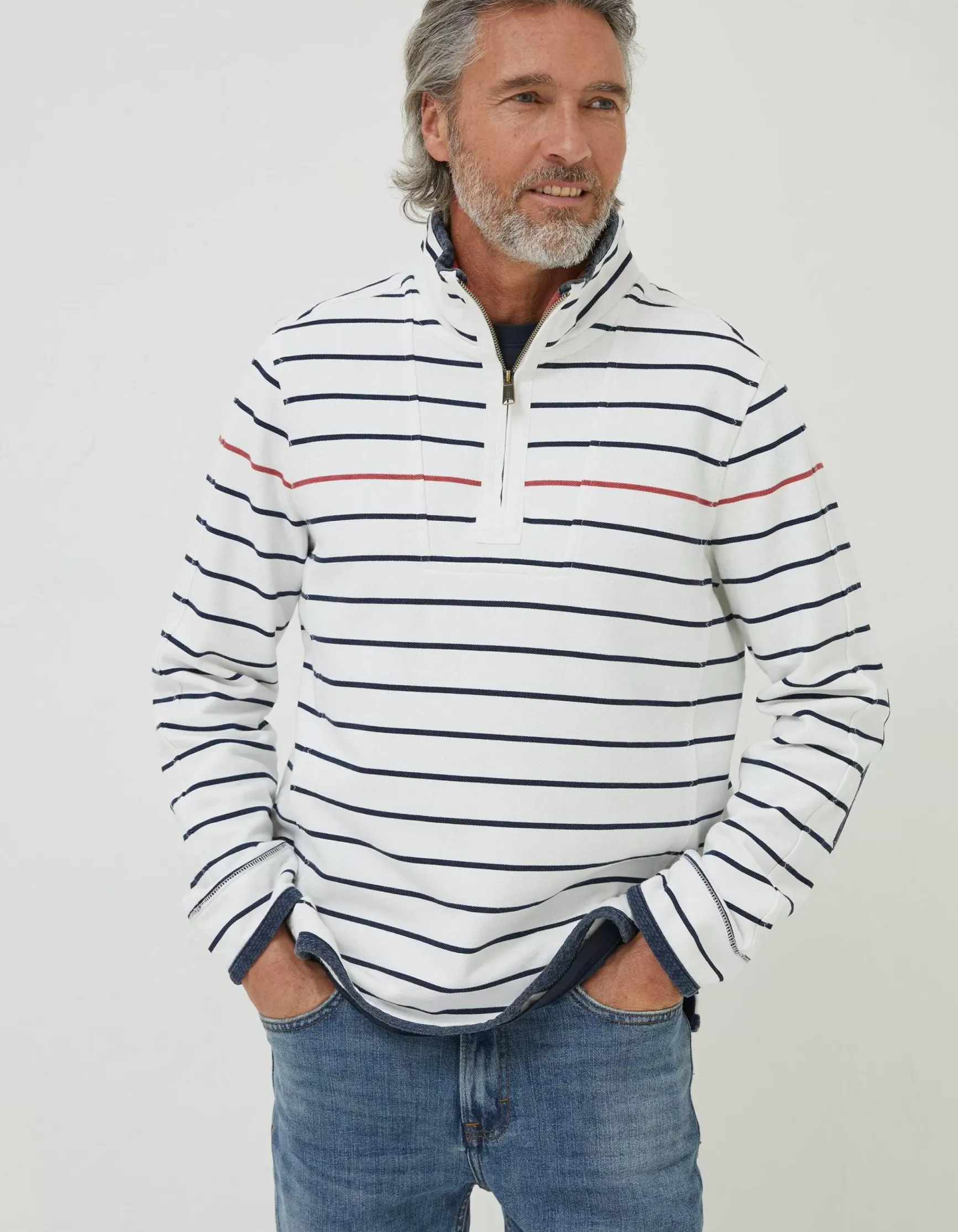 FatFace Airlie Breton Pop Stripe Sweatshirt|Men Sweatshirts & Hoodies
