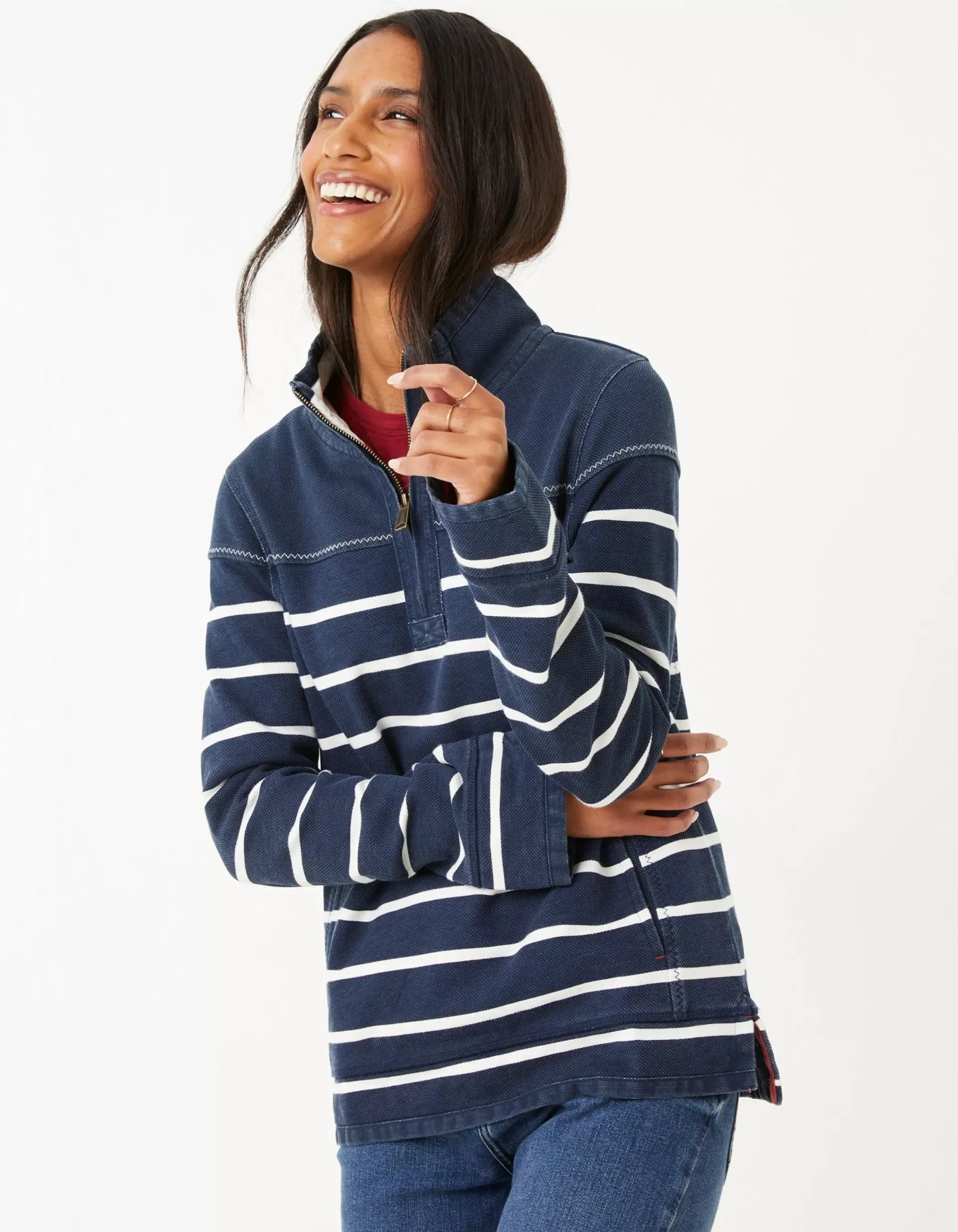 FatFace Airlie Classic Breton Sweatshirt|Women Sweatshirts & Hoodies