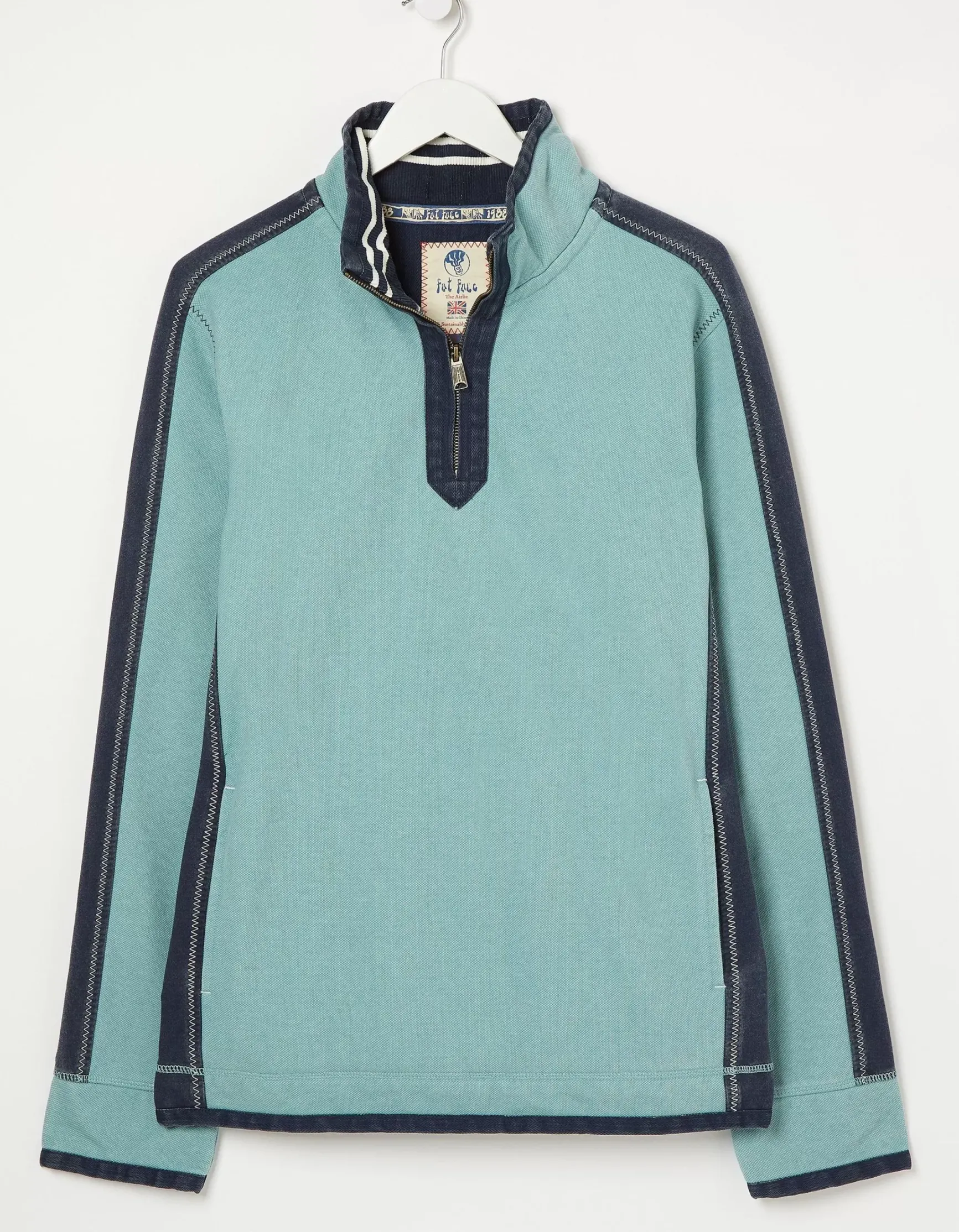 FatFace Airlie Cuff Stripe Pocket Sweat|Men Sweatshirts & Hoodies