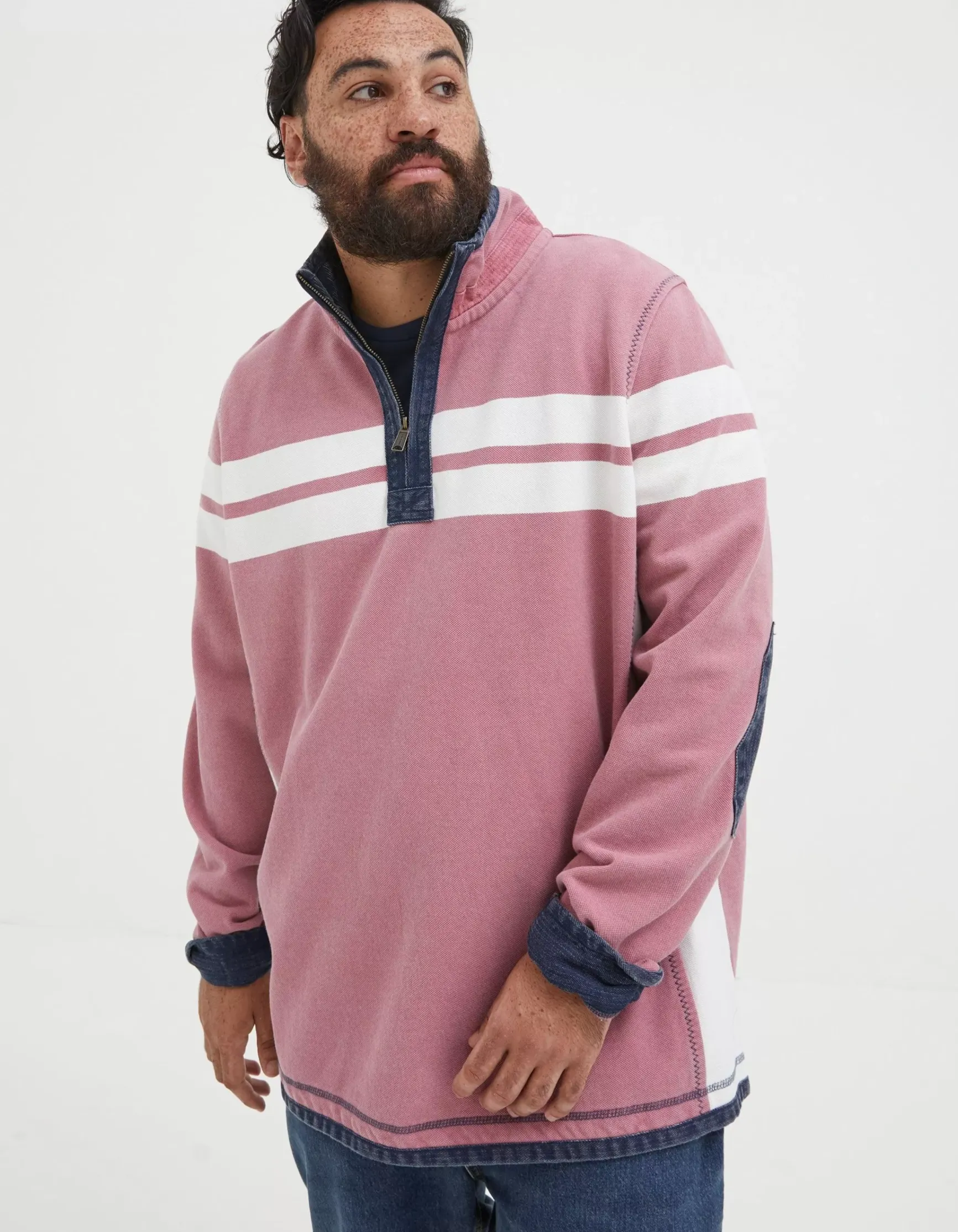 FatFace Airlie Multi Chest Stripe Sweatshirt|Men View All