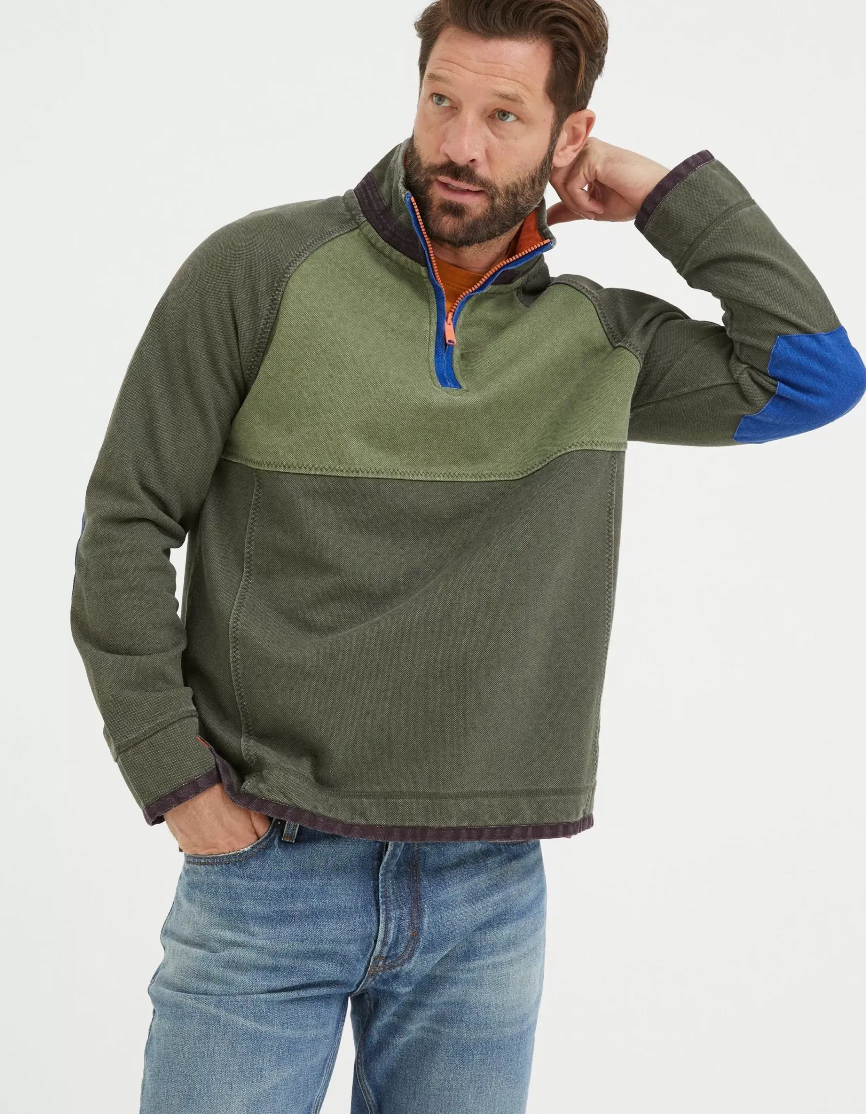 FatFace Airlie Panel Sweatshirt|Men Sweatshirts & Hoodies
