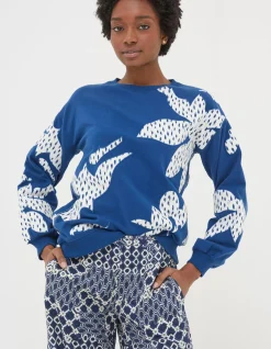 FatFace Alex Textured Leaves Crew Sweatshirt|Women View All