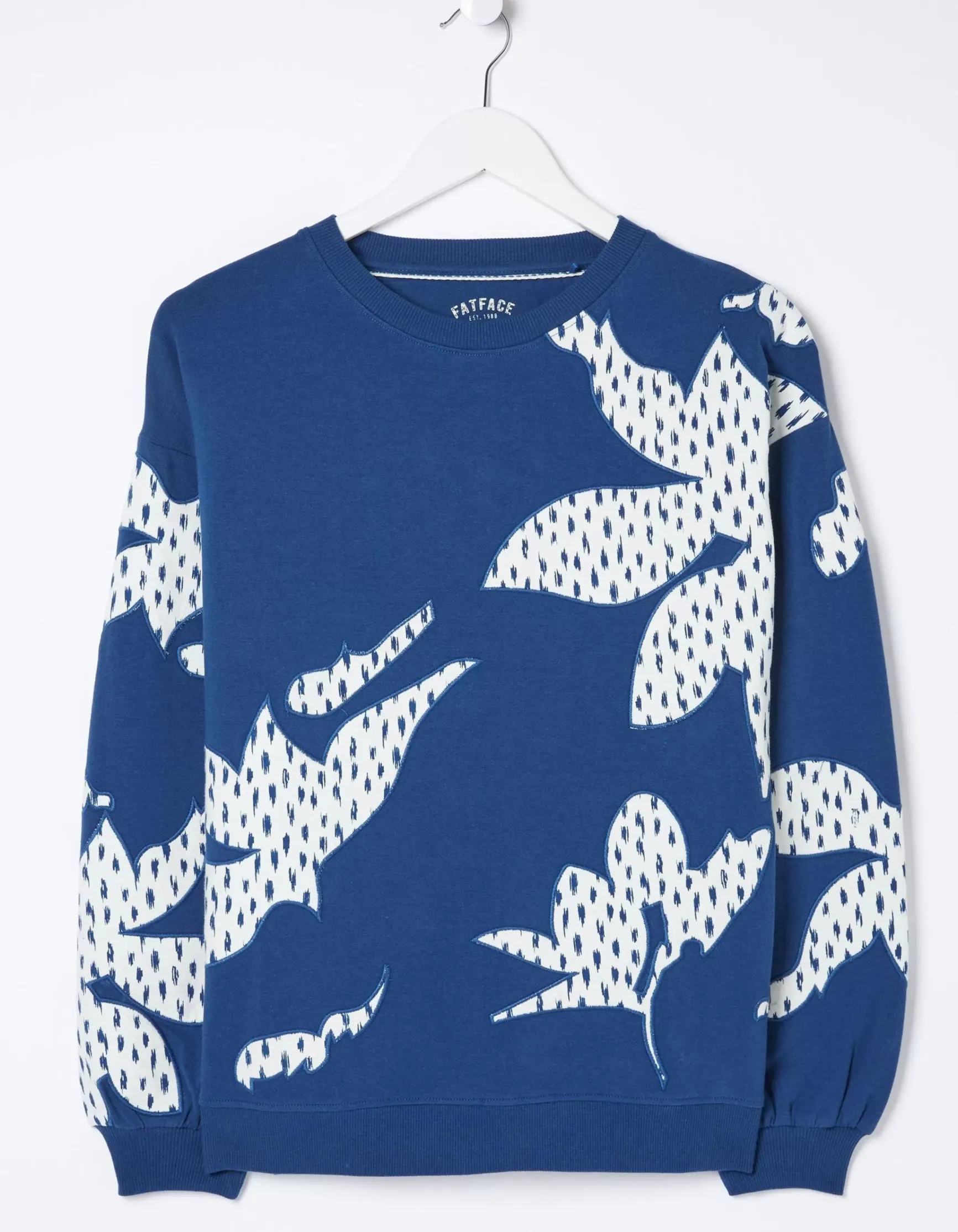 FatFace Alex Textured Leaves Crew Sweatshirt|Women View All