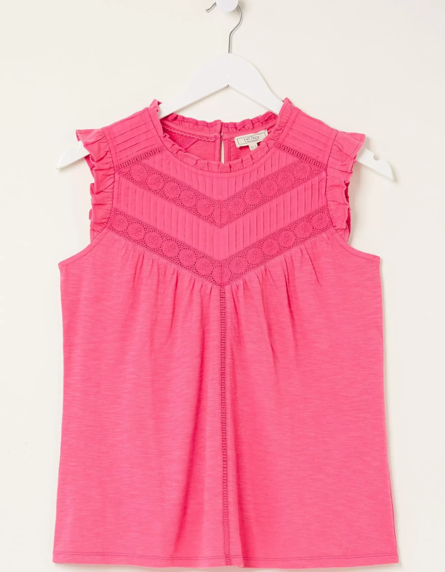 FatFace Ali Frill Sleeve Top|Women Tops & T-Shirts