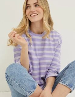 FatFace Amari Stripe Crew|Women Sweatshirts & Hoodies