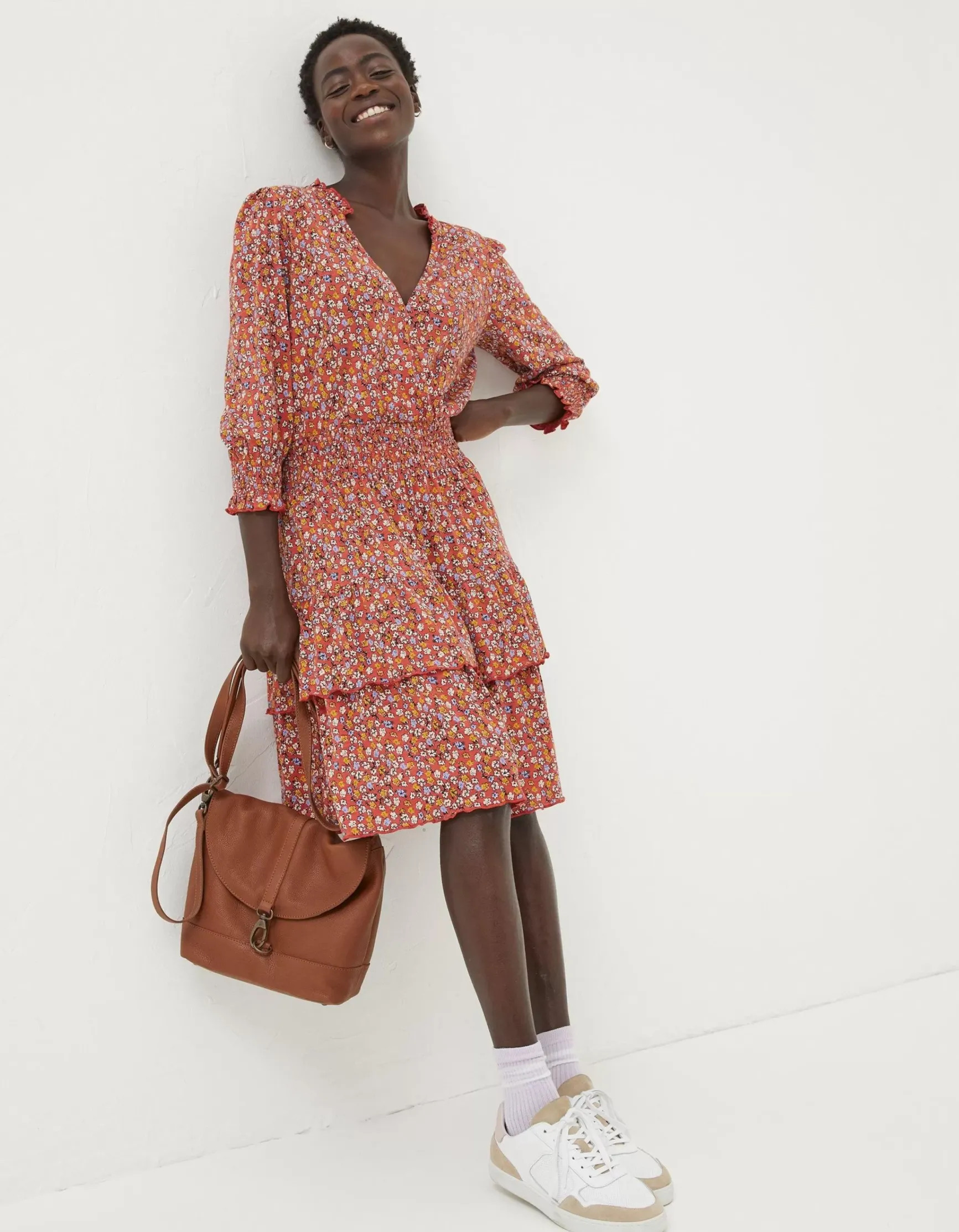 FatFace Amba Gradient Floral Jersey Dress|Women View All