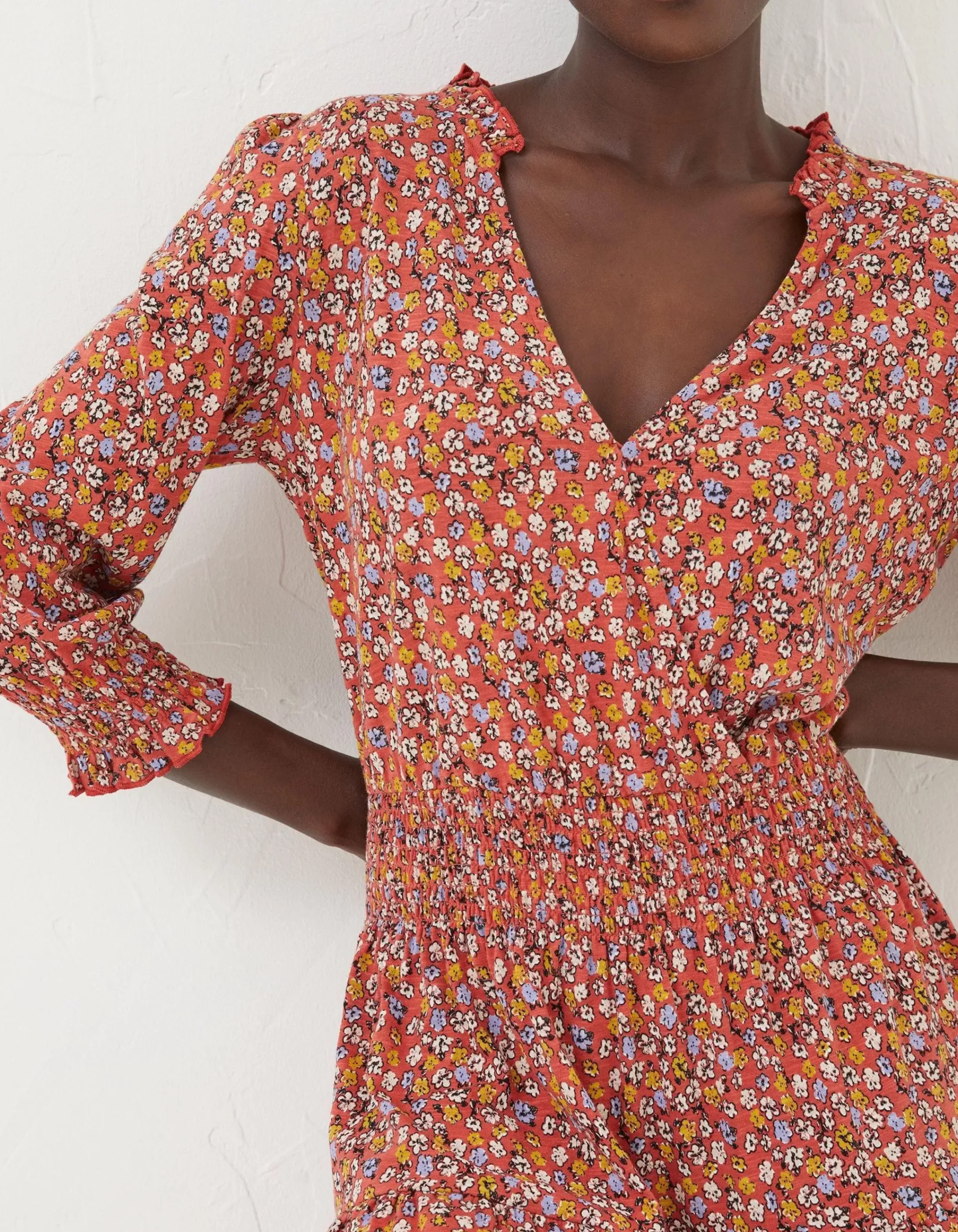 FatFace Amba Gradient Floral Jersey Dress|Women View All