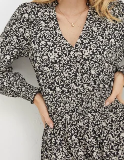 FatFace Amba Mono Vines Jersey Dress|Women Dresses