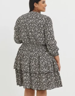 FatFace Amba Mono Vines Jersey Dress|Women Dresses
