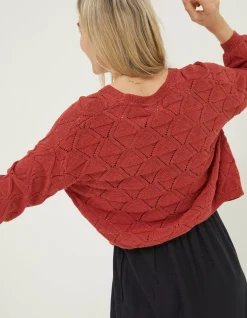 FatFace Anna Pointelle Cardigan|Women Knitwear