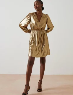 FatFace Annabelle Metallic Dress|Women Dresses